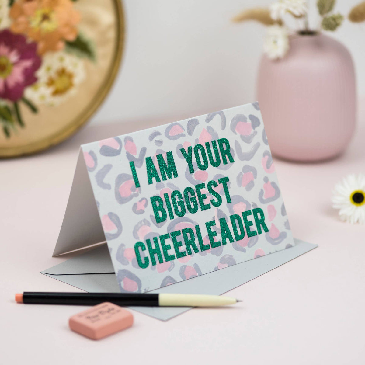 'I Am Your Biggest Cheerleader' Card Biodegradable Glitter