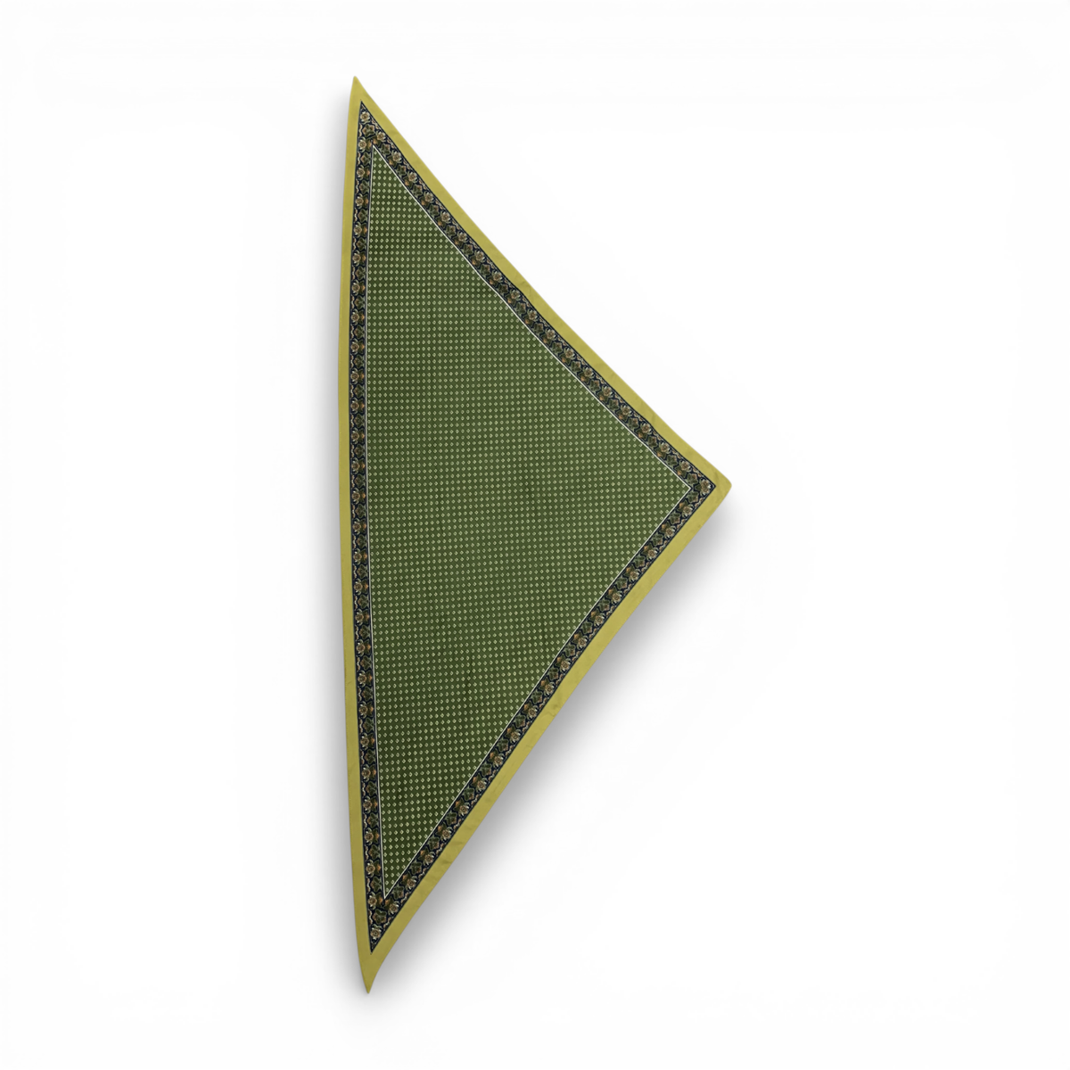Triangle Silky Dotted Scarf - Green