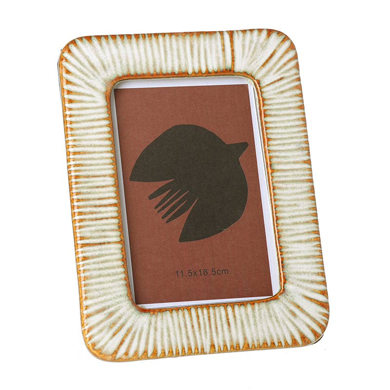 Cream and Rust Ceramic Frame