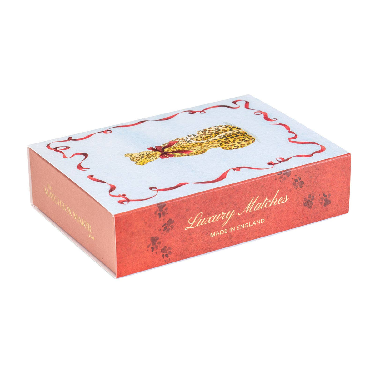 Leopard With A Bow Design Log Matches