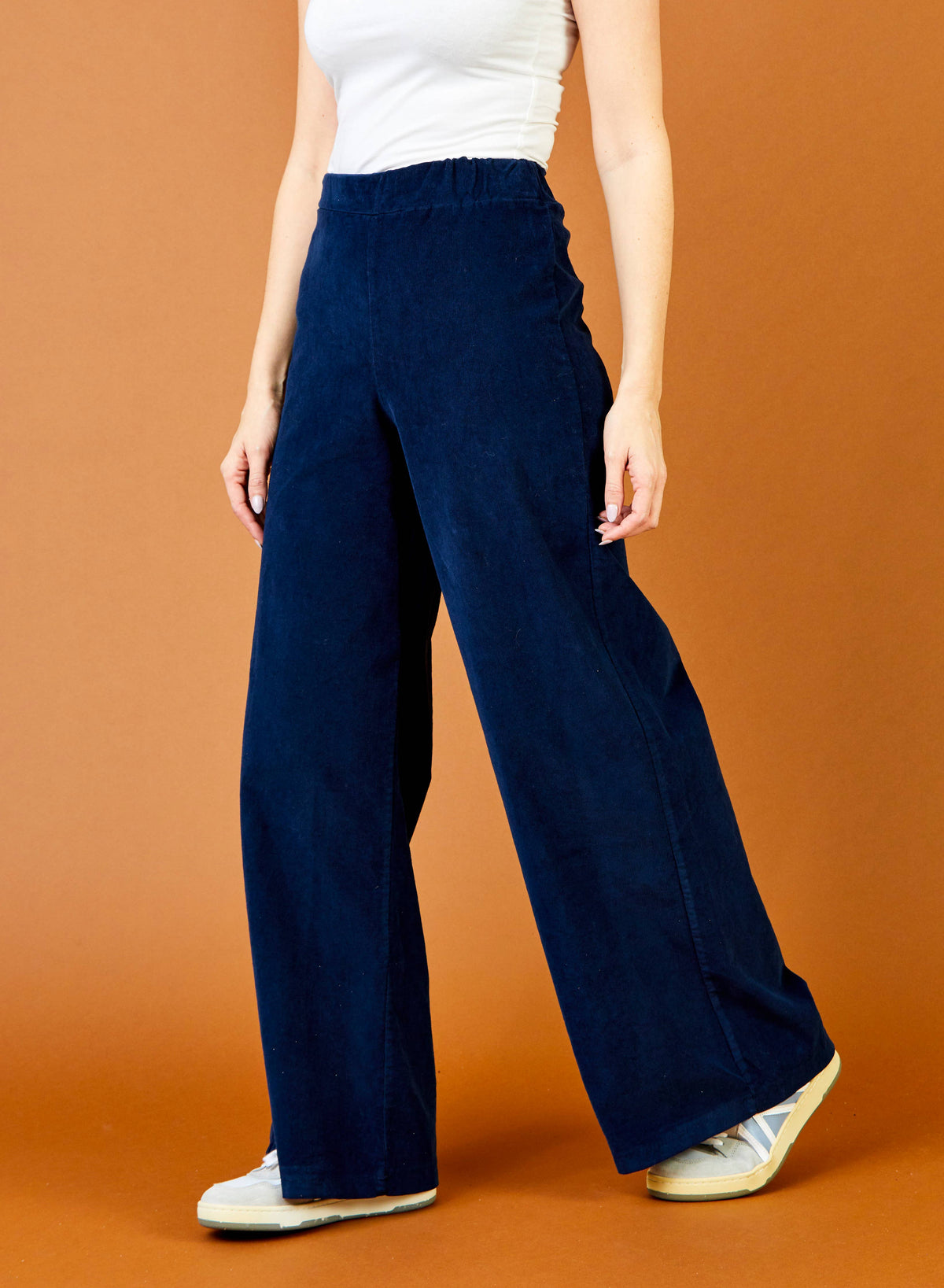 Ziggy Navy Cord Wide Leg Trousers