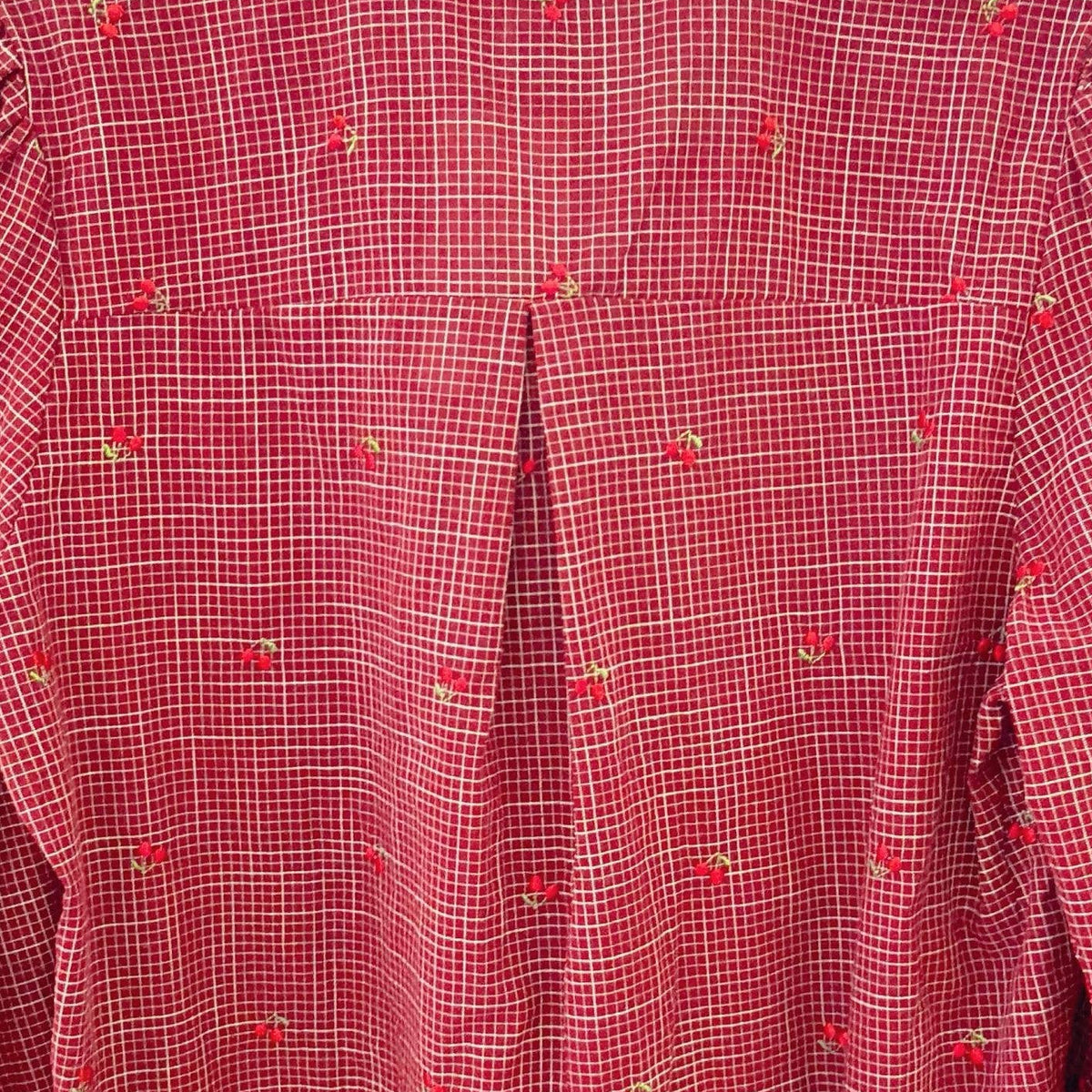Annie Blouse with Cherry Embroidery - Bordeaux