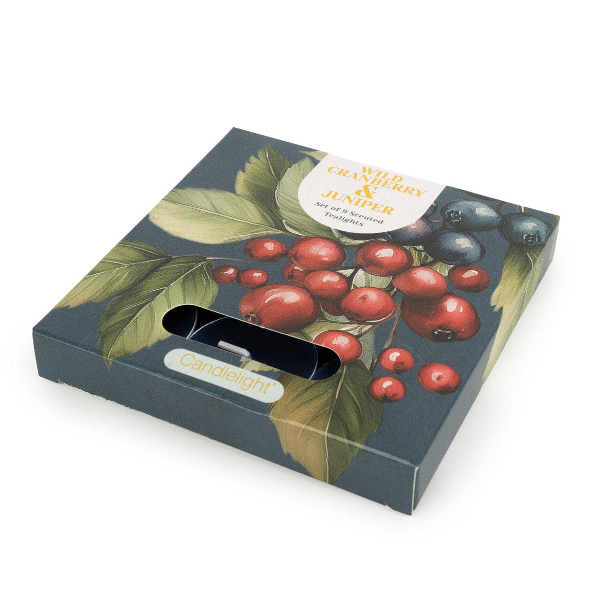 Set of 9 Tealights - Cranberry & Juniper