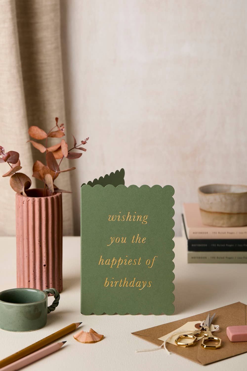 Scallop Happiest Bday Green