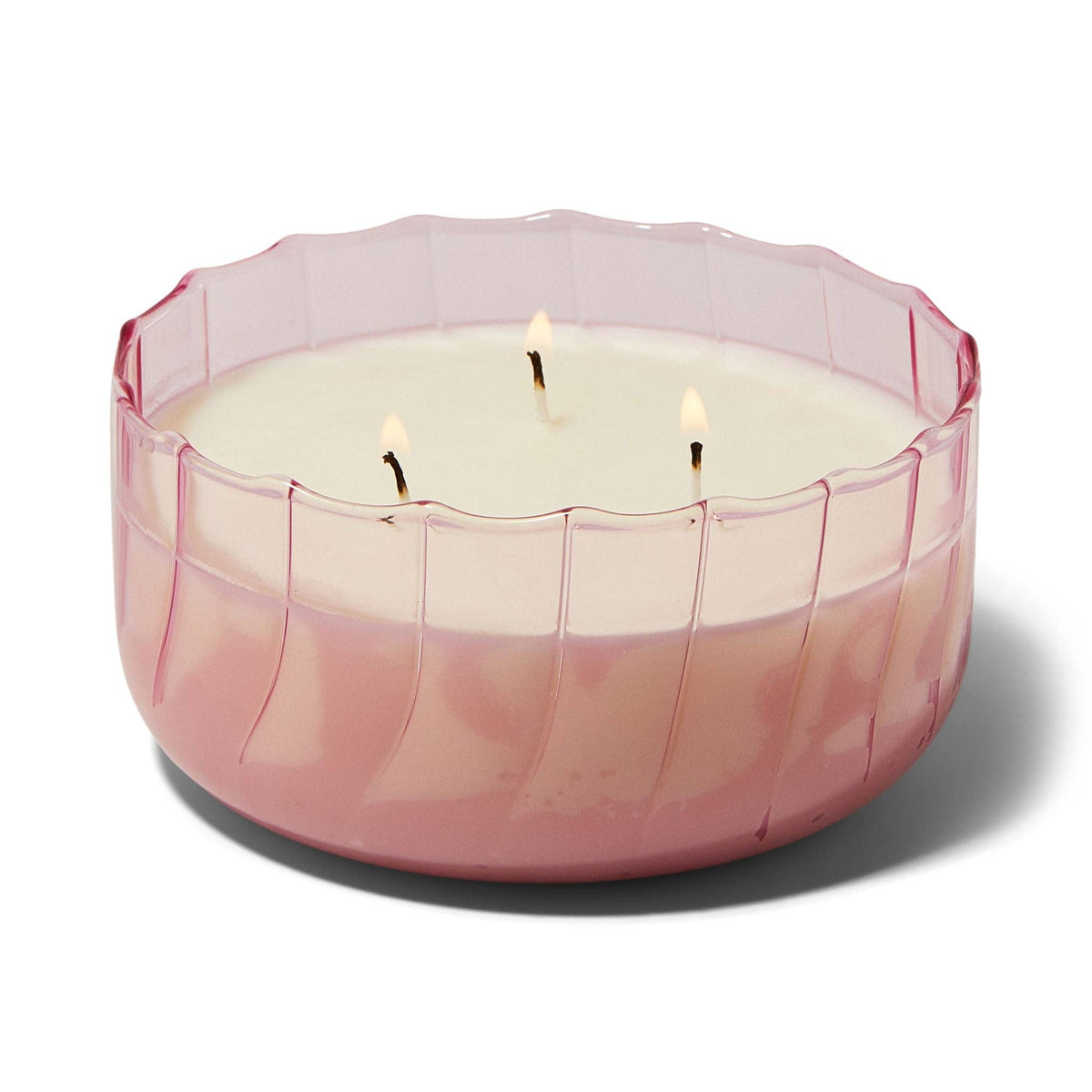 Ripple Glass Candle - Desert Peach