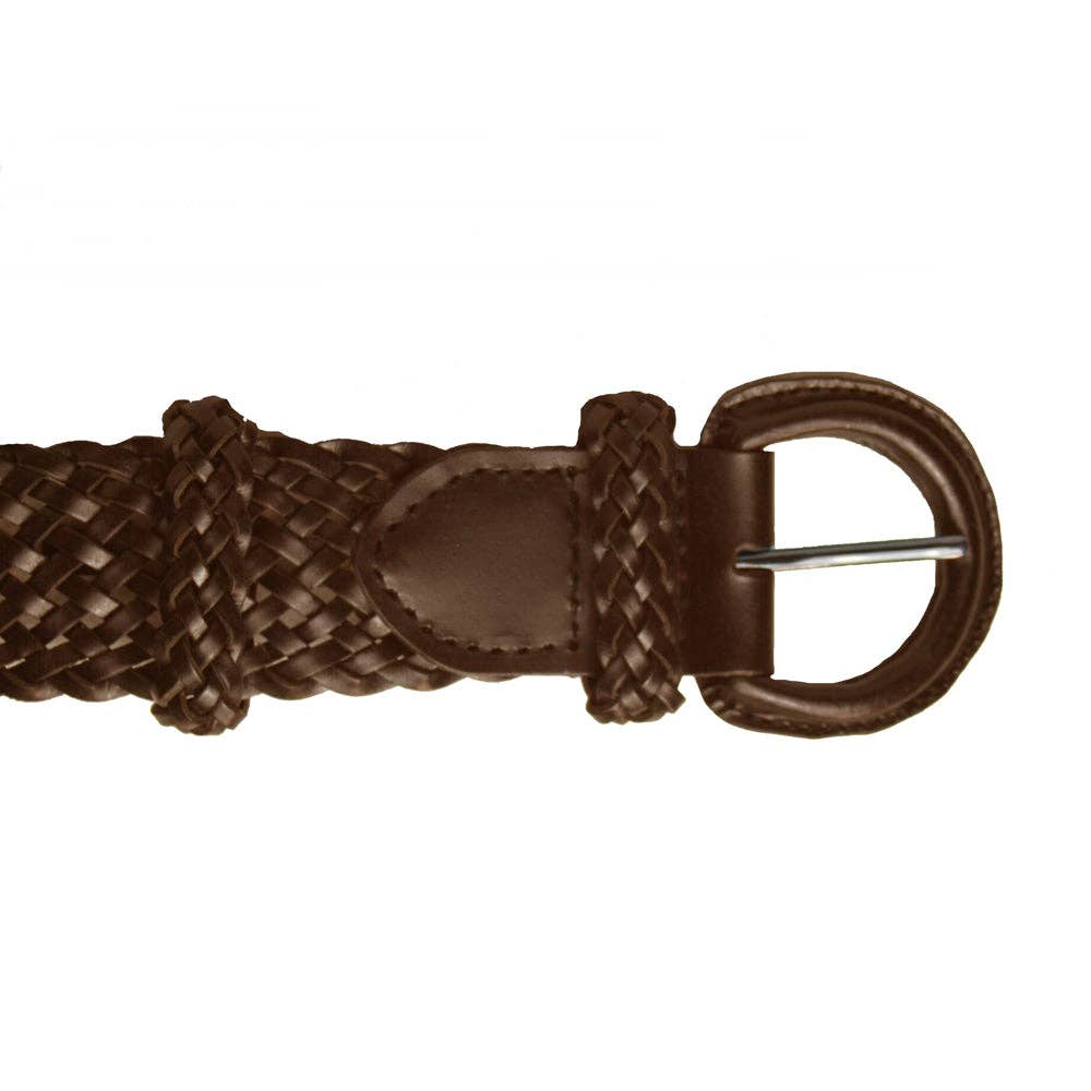 NLB04 Plaited Belt: Tan / 14