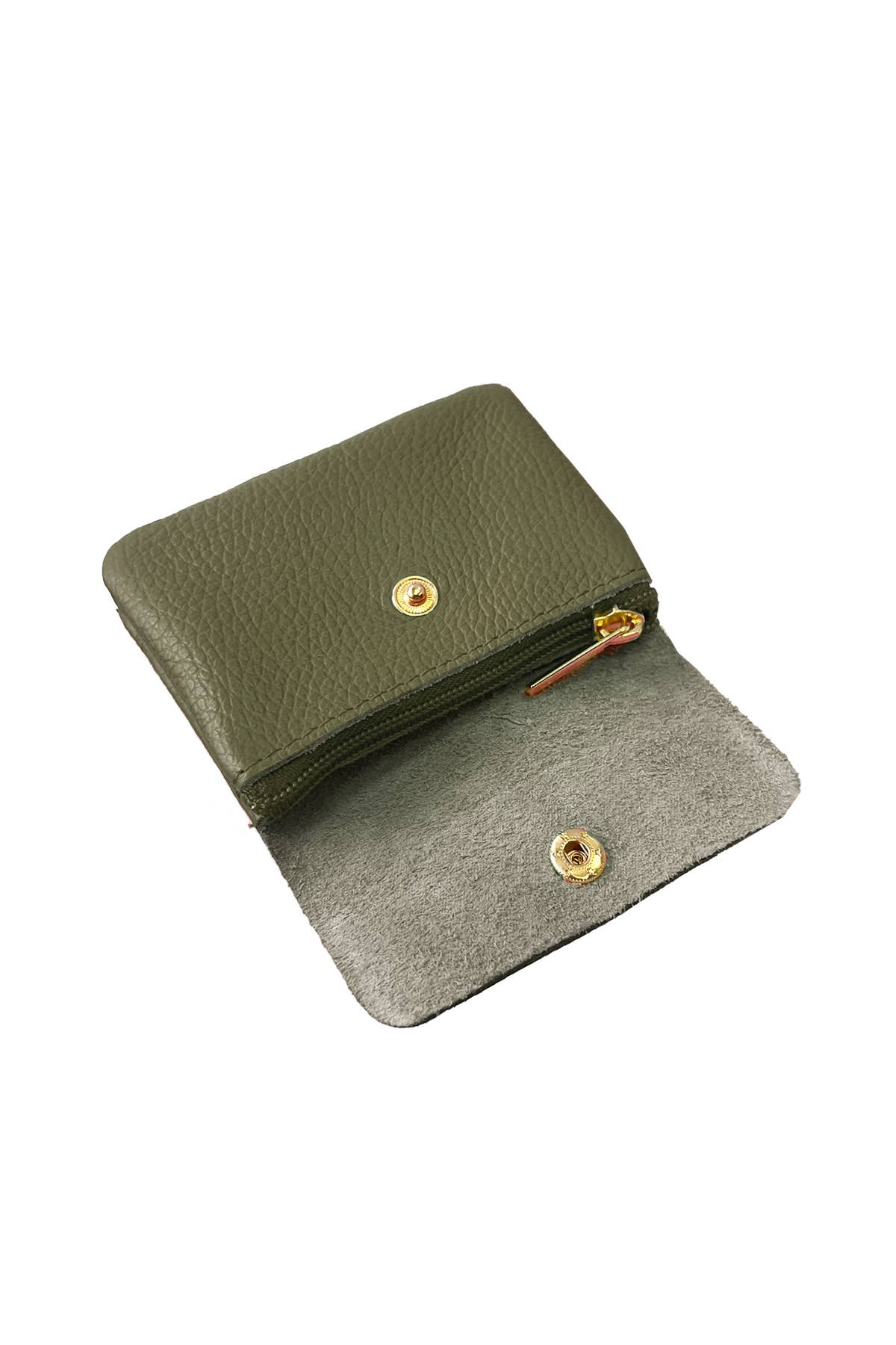 Leather wallet - Khaki