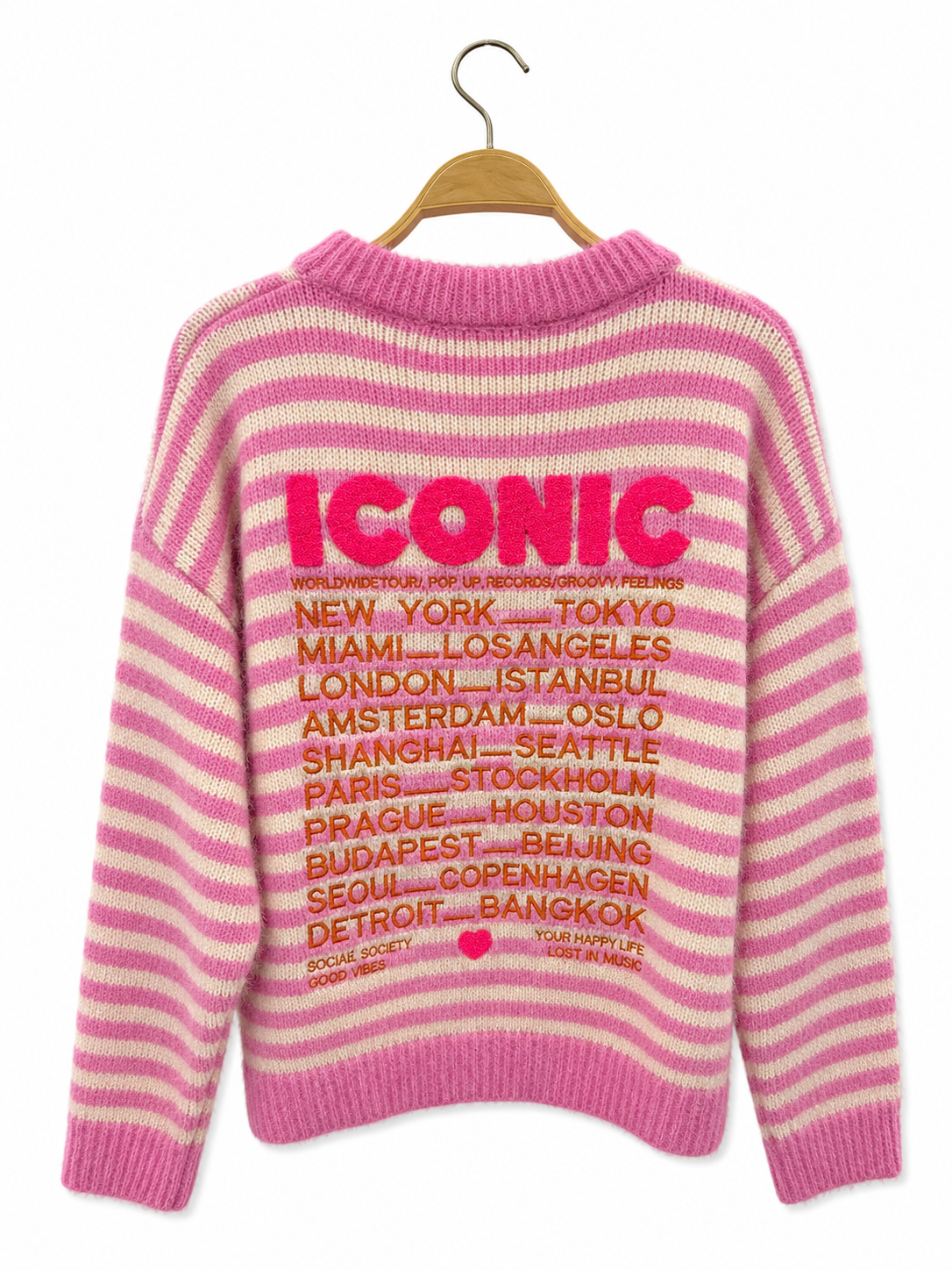 ICONIC jumper – Pink stripe / One size