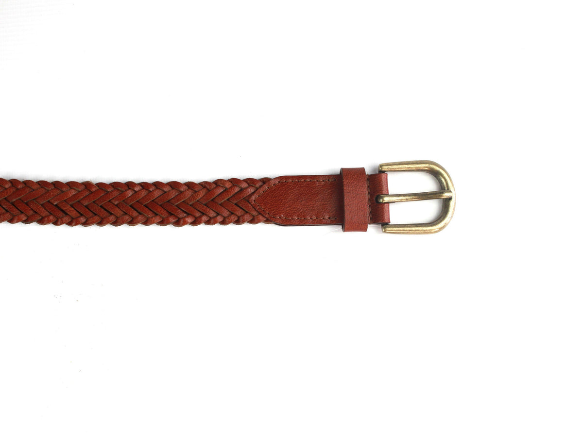 Sara Leather Belt: Brown / 12