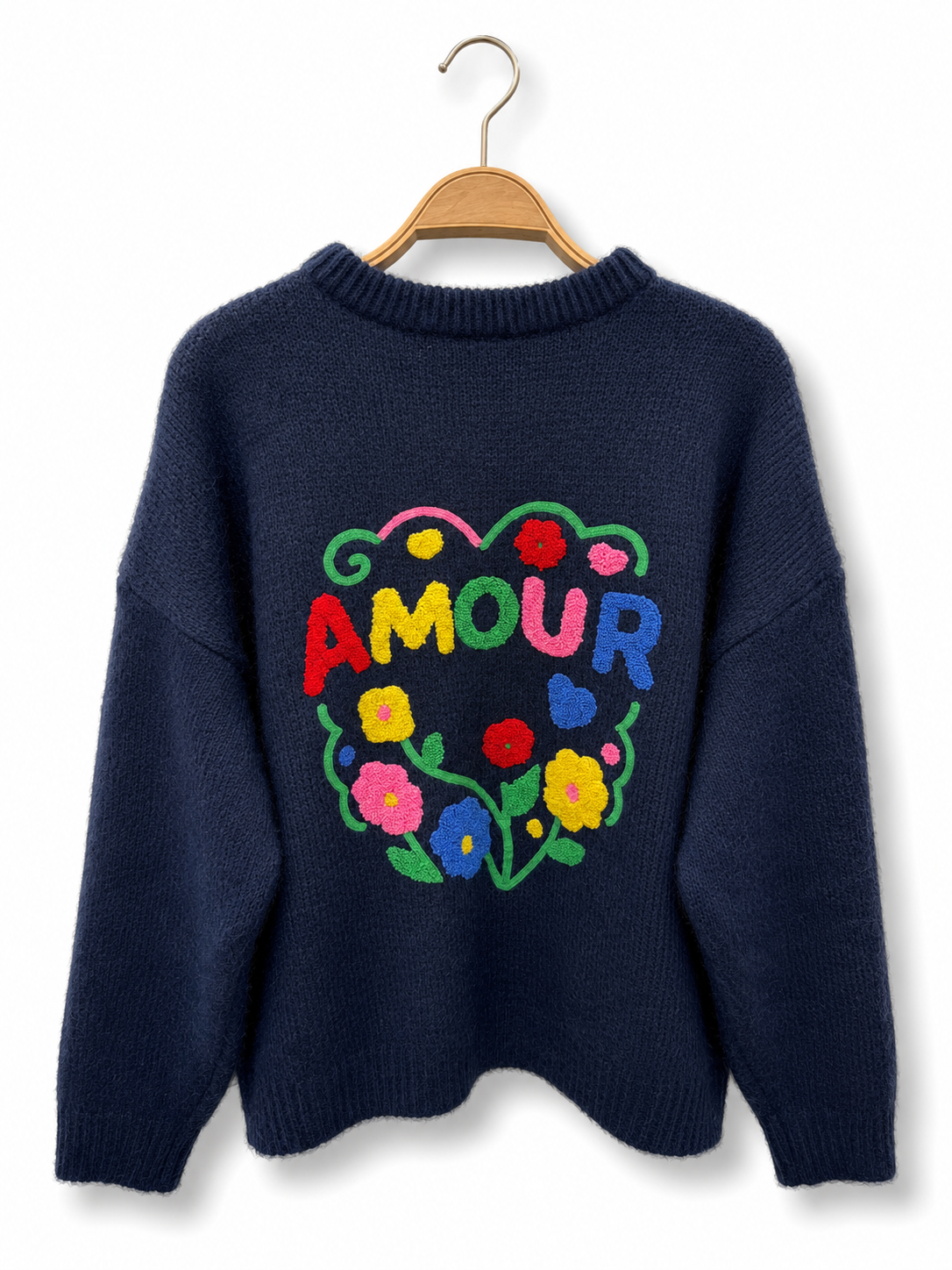 Amour Knitted Jumper - Navy