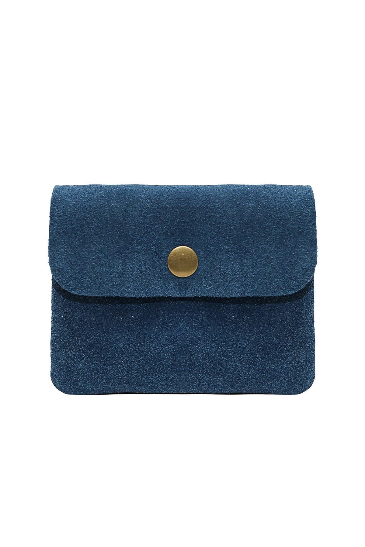 Leather Wallet - Blue Suede