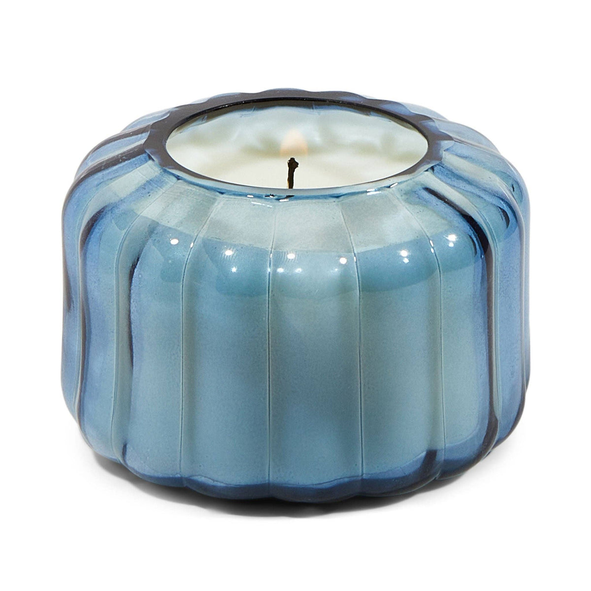 Ripple Glass Candle - Peppered Indigo