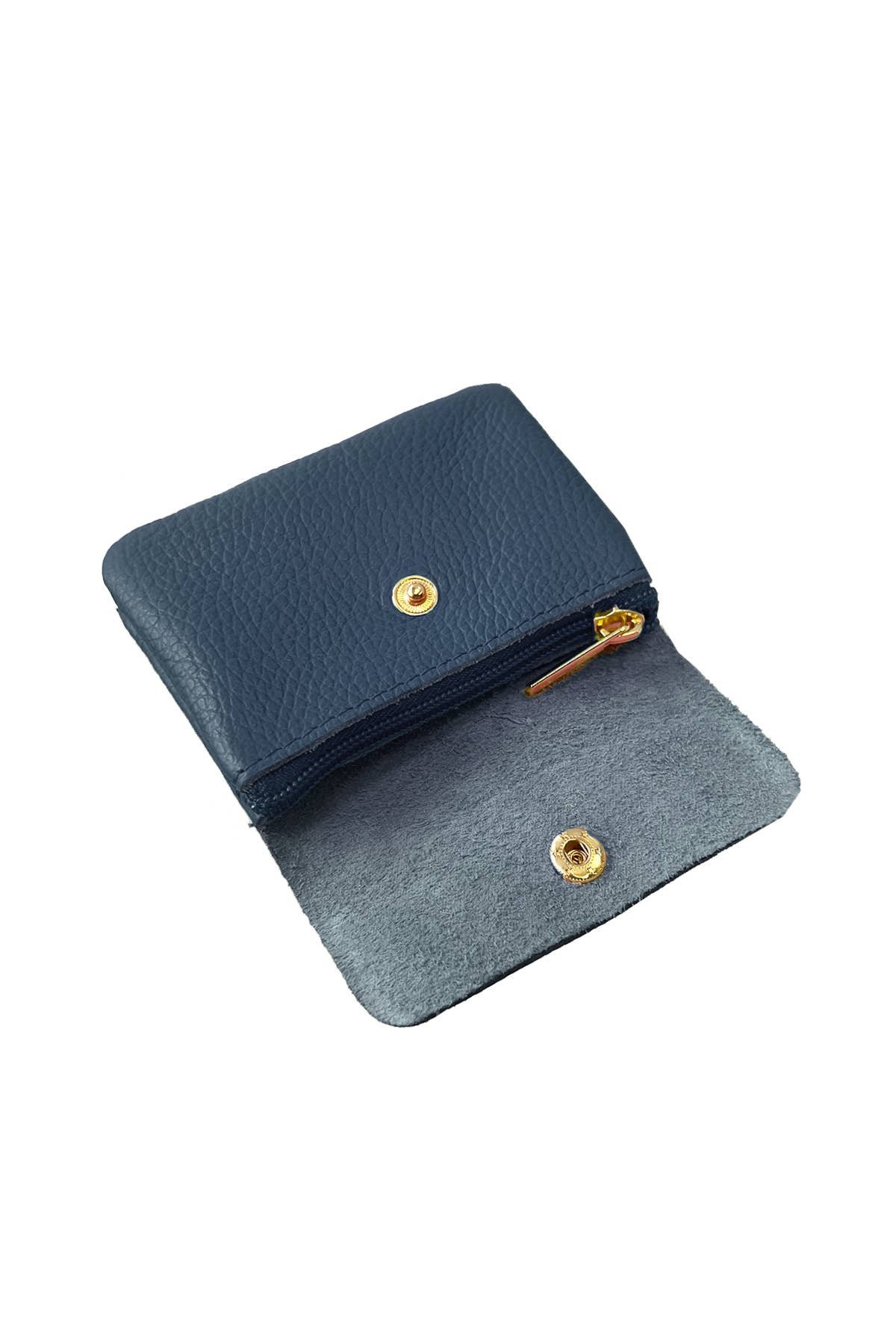 Leather Wallet - Navy
