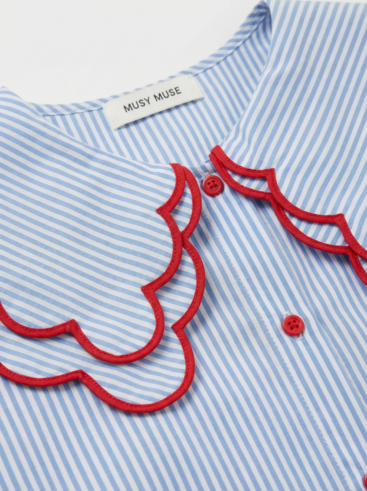 Alice Blouse - Blue Stripe