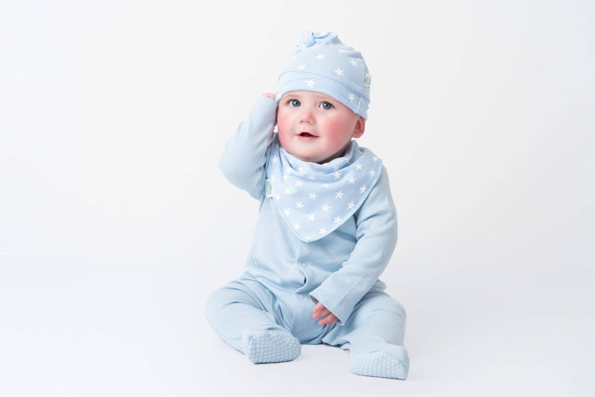 Blue With White Stars Hat: Light Blue|White / Single