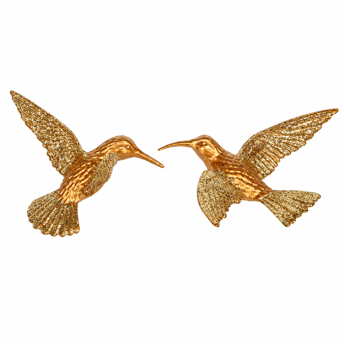 Copper Sparkling Hummingbird Decoration
