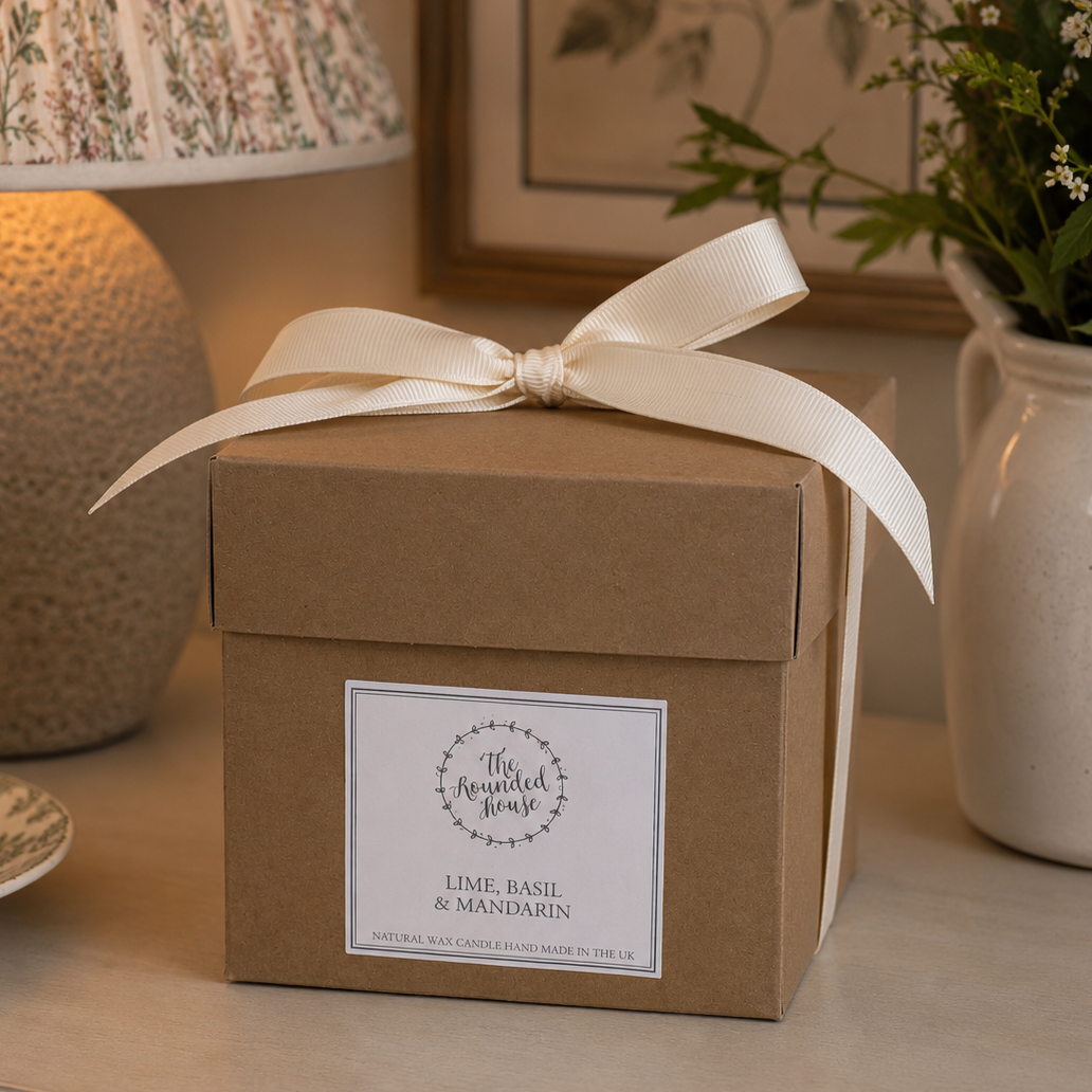 Large Three Wick Candle by The Rounded House - Rose Geranium