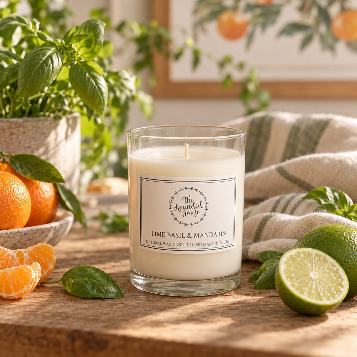 The Rounded House Candle - Lime Basil Mandarin