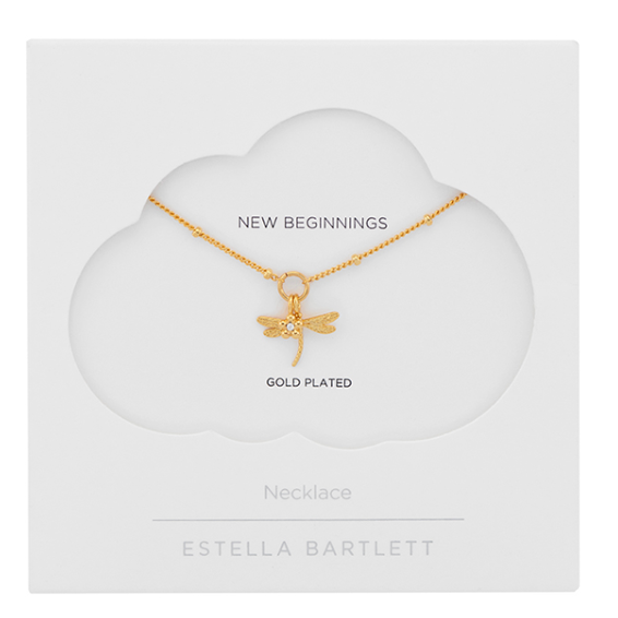 Pearl Flower and Dragonfly Necklace by Estella Bartlett