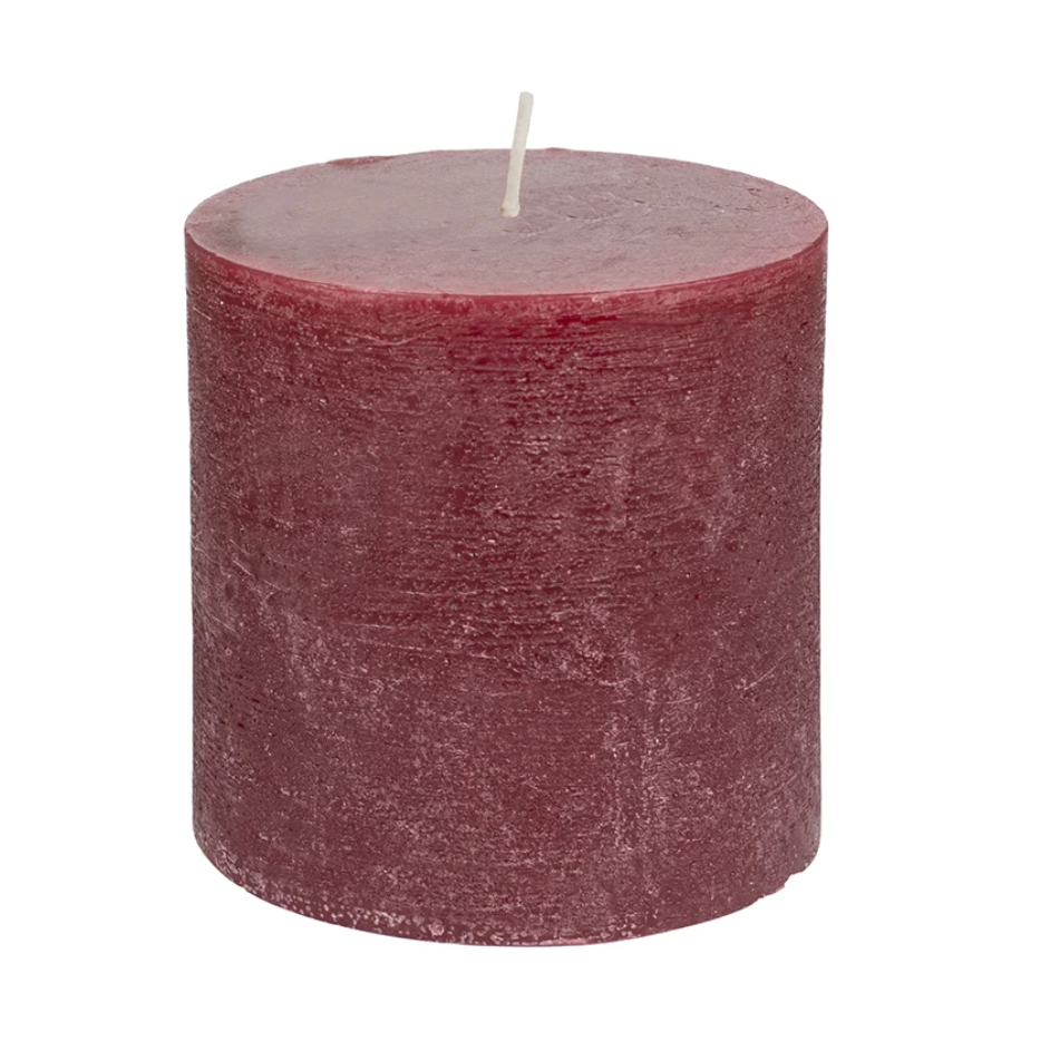 Rustic Pillar Candle Red 70 x 75cm