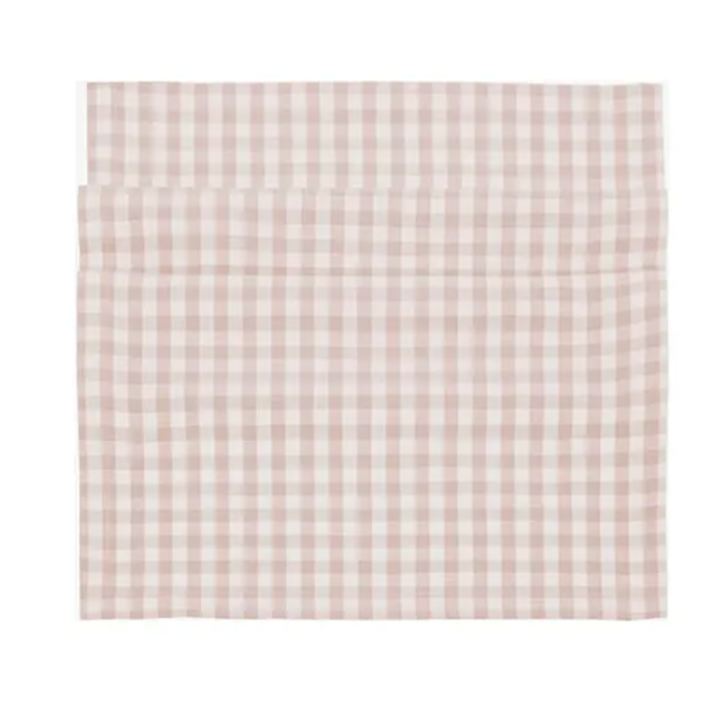 Pink Gingham Table Runner