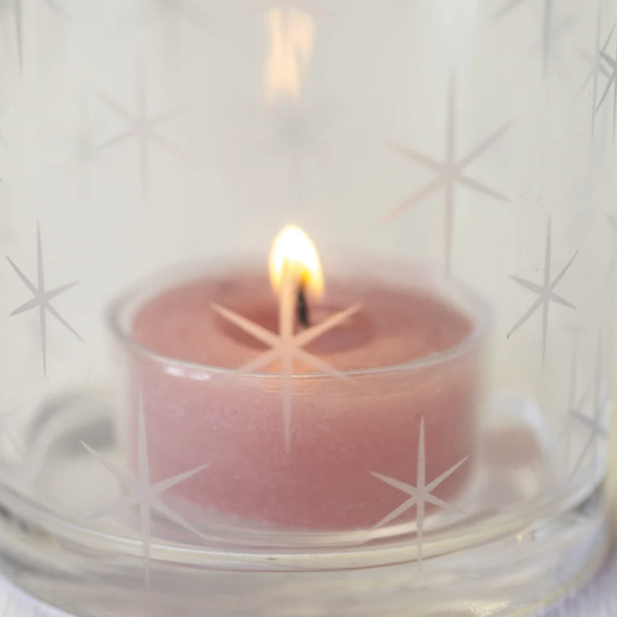 Etched Star T-light Holder
