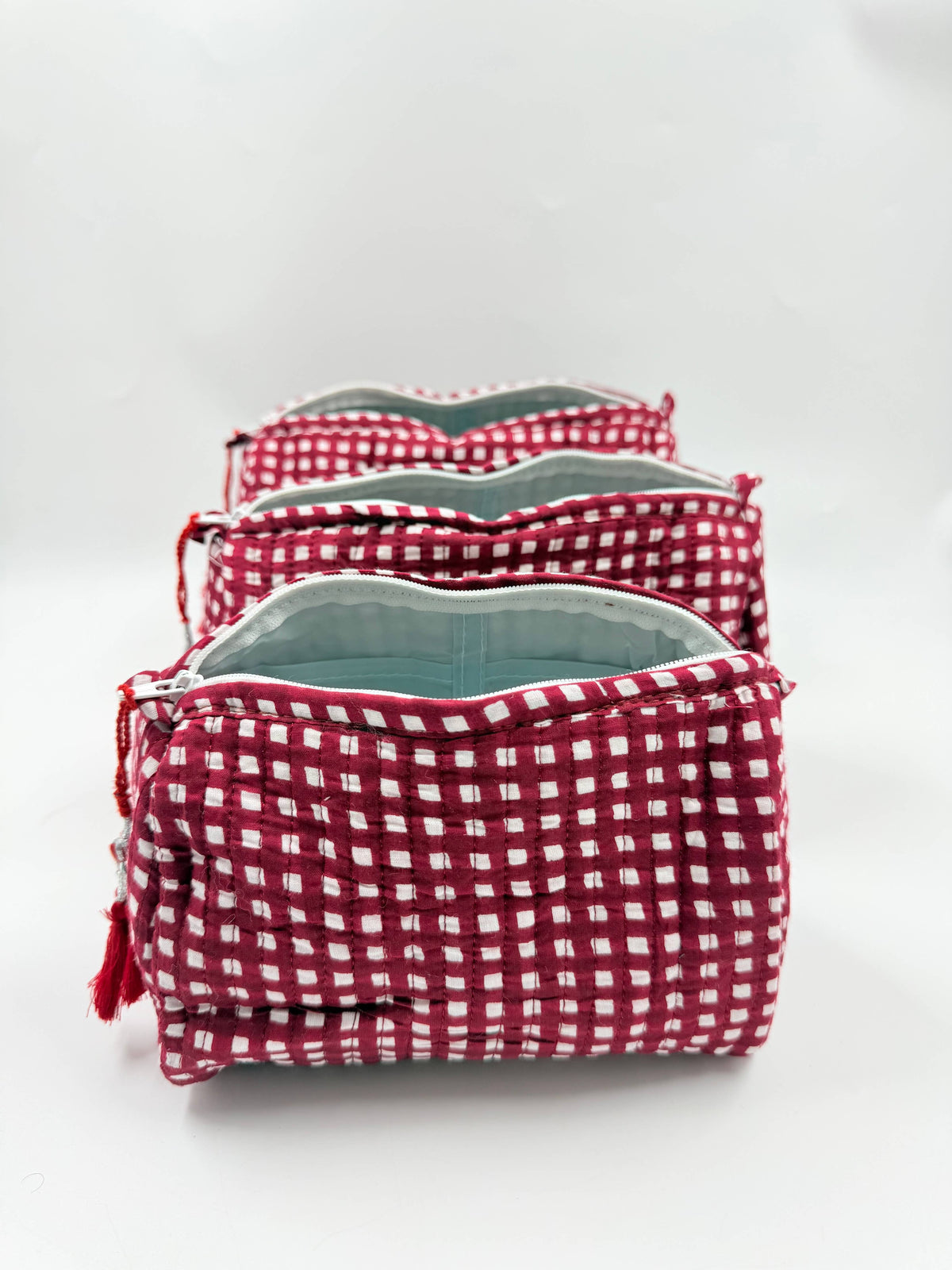 100% Cotton Quilted Washbag - 3 sizes available