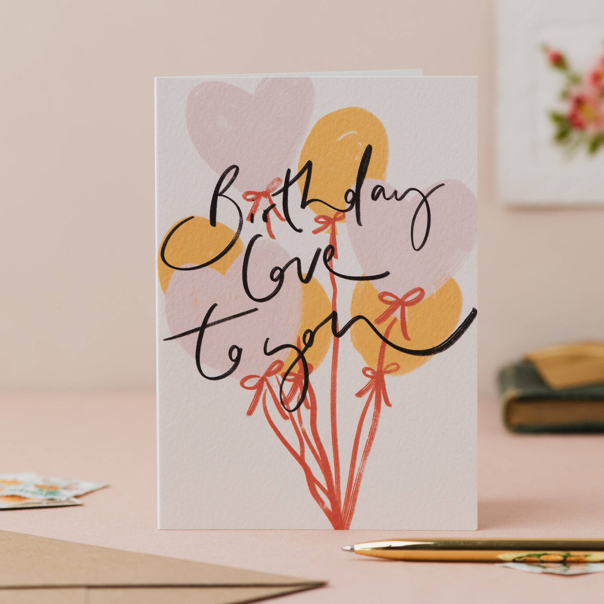 Birthday Love to You Balloon Birthday Card: Naked