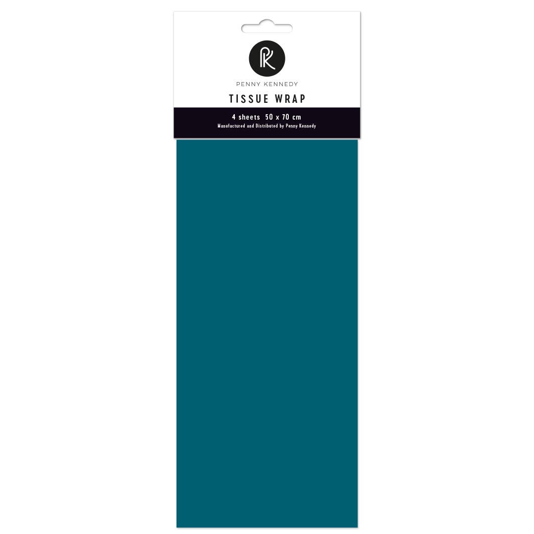 Teal Plain Tissue Paper