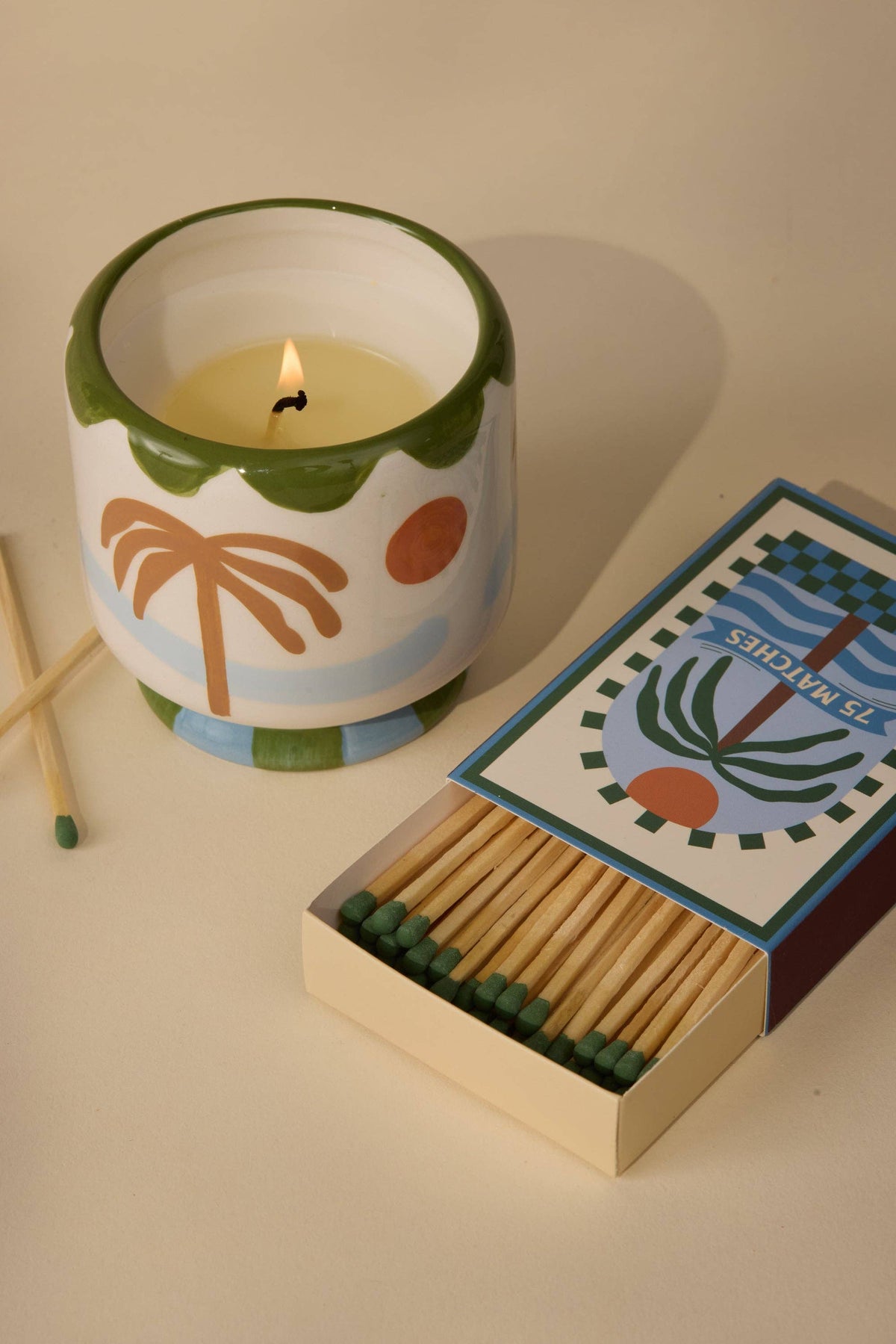 Palm Tree Ceramic Candle - Lush Palms