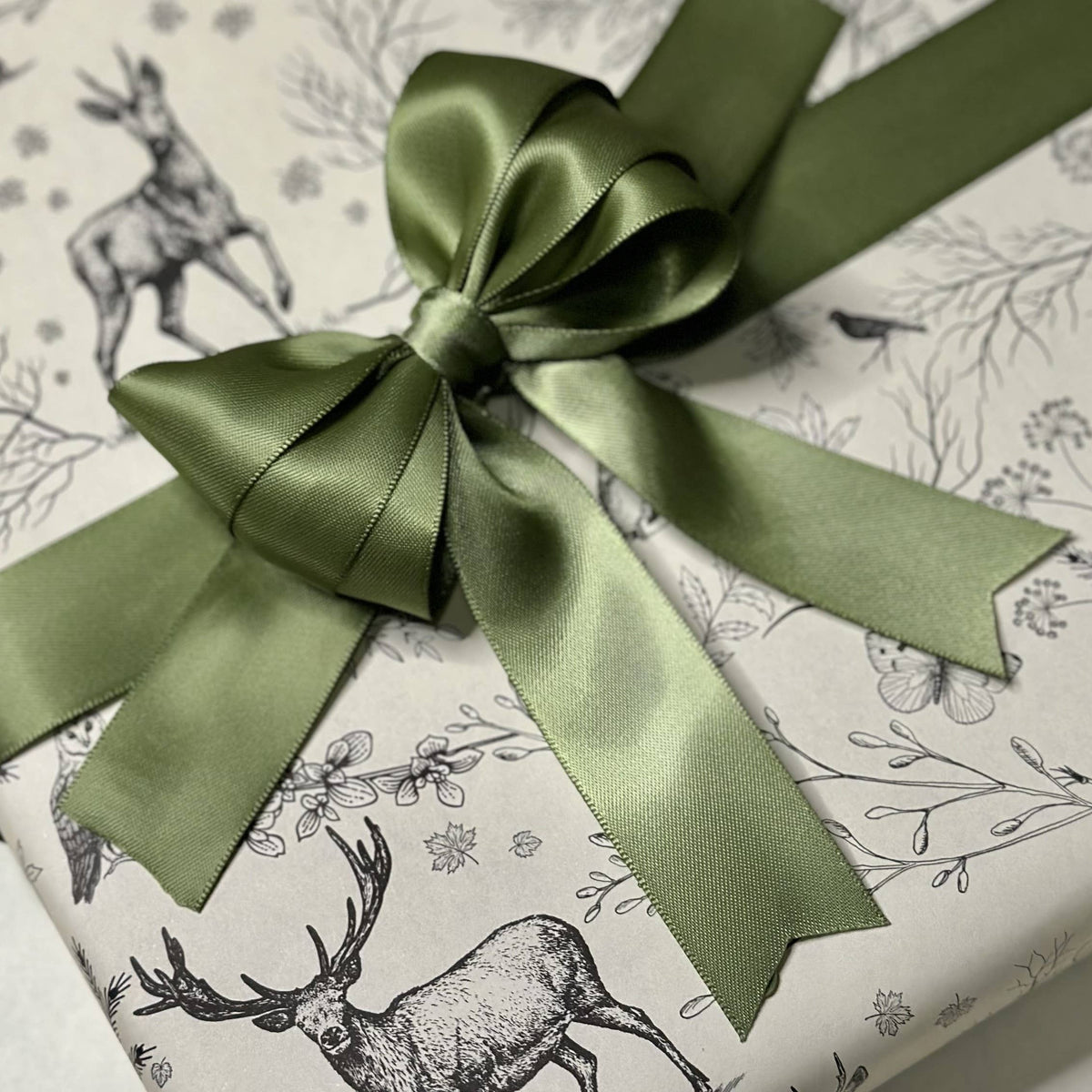 Sage Green Double Faced Satin Ribbon