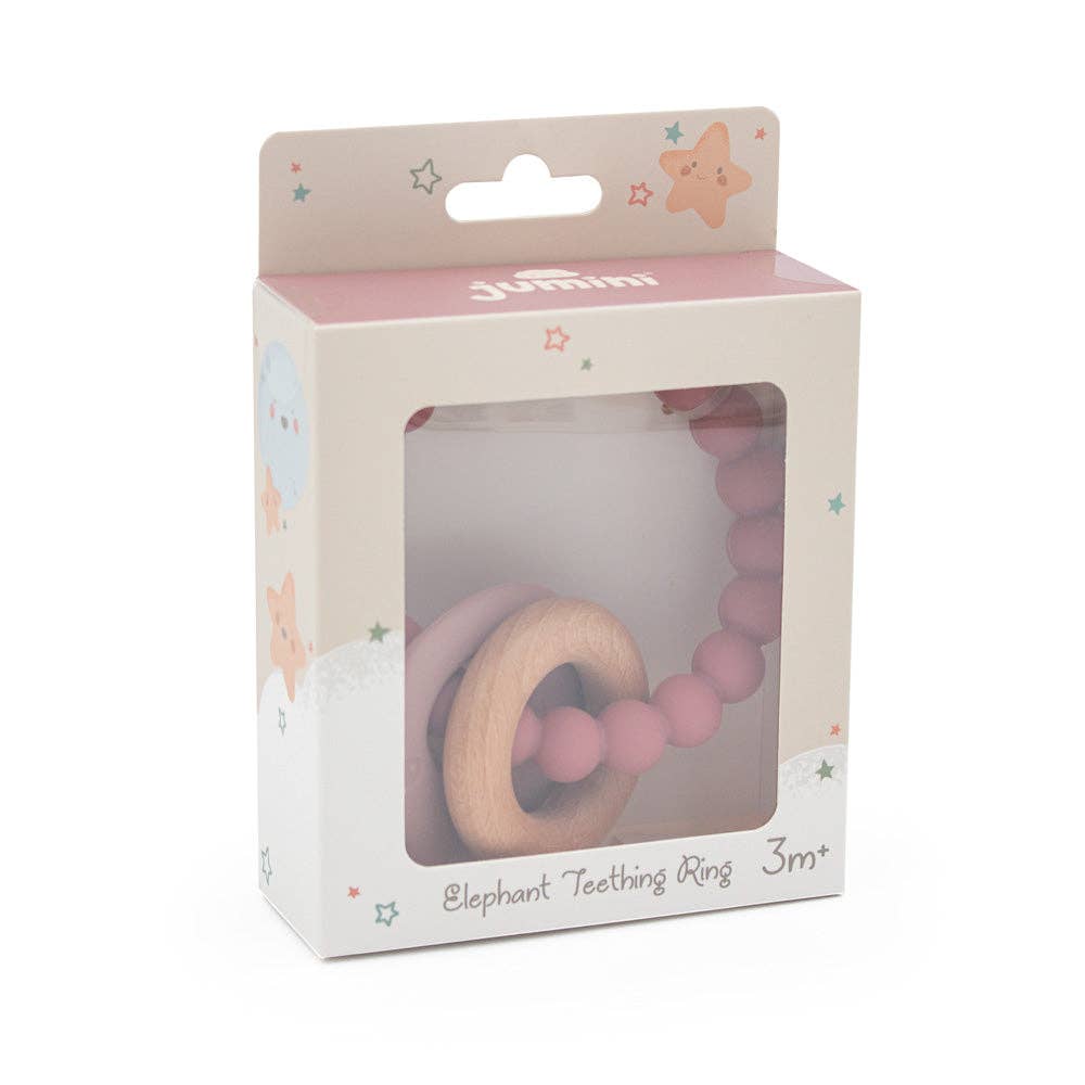 Elephant Teether Beads: Pink Haze