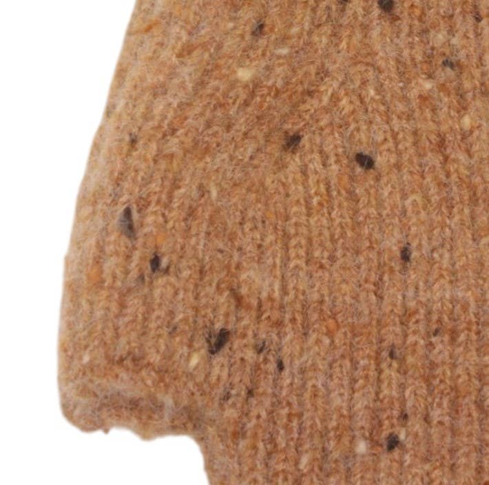 Camel Speckle Cosy Fingerless Gloves