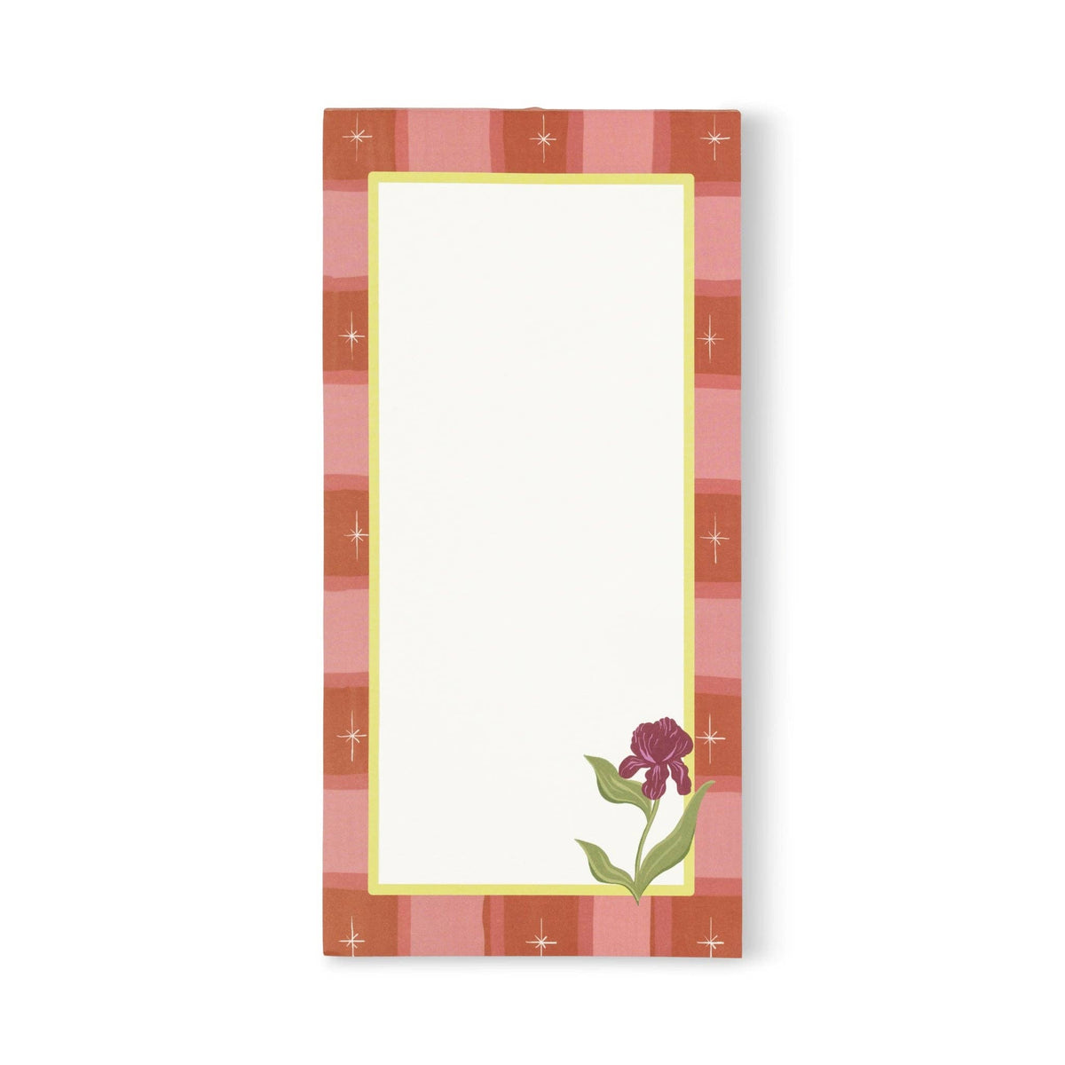 Framed Floral List Pad - Iris