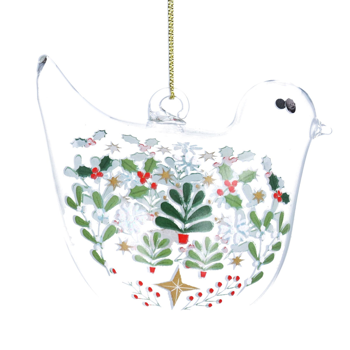 Glass Decorative Hanging Bird