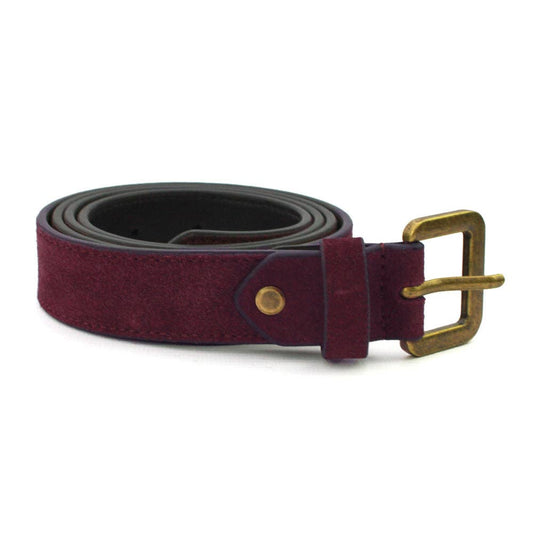 Alessia Suede Belt: Burgundy / 14