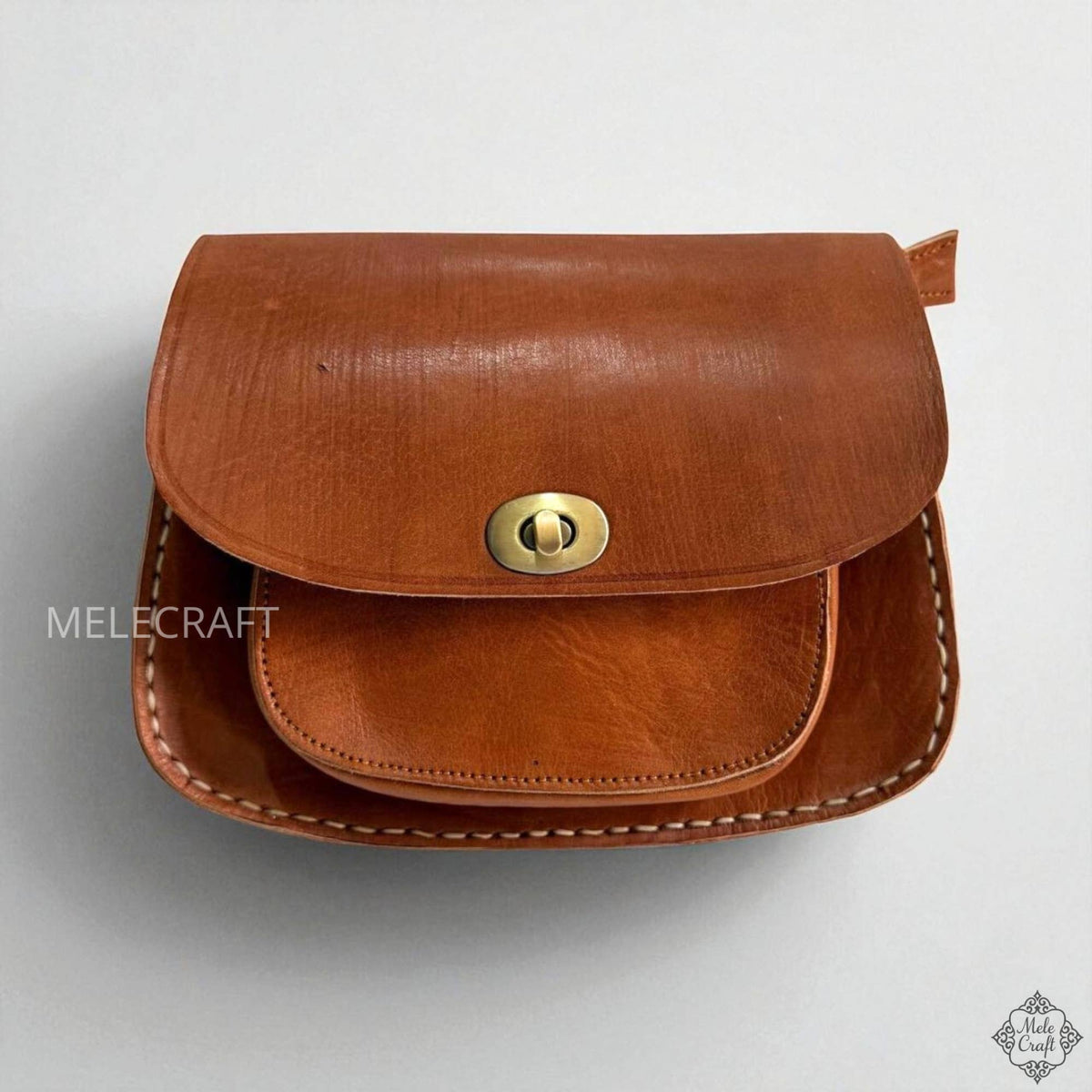 Leather Cross Body Bag – Crossbody Purse for Women: Brown