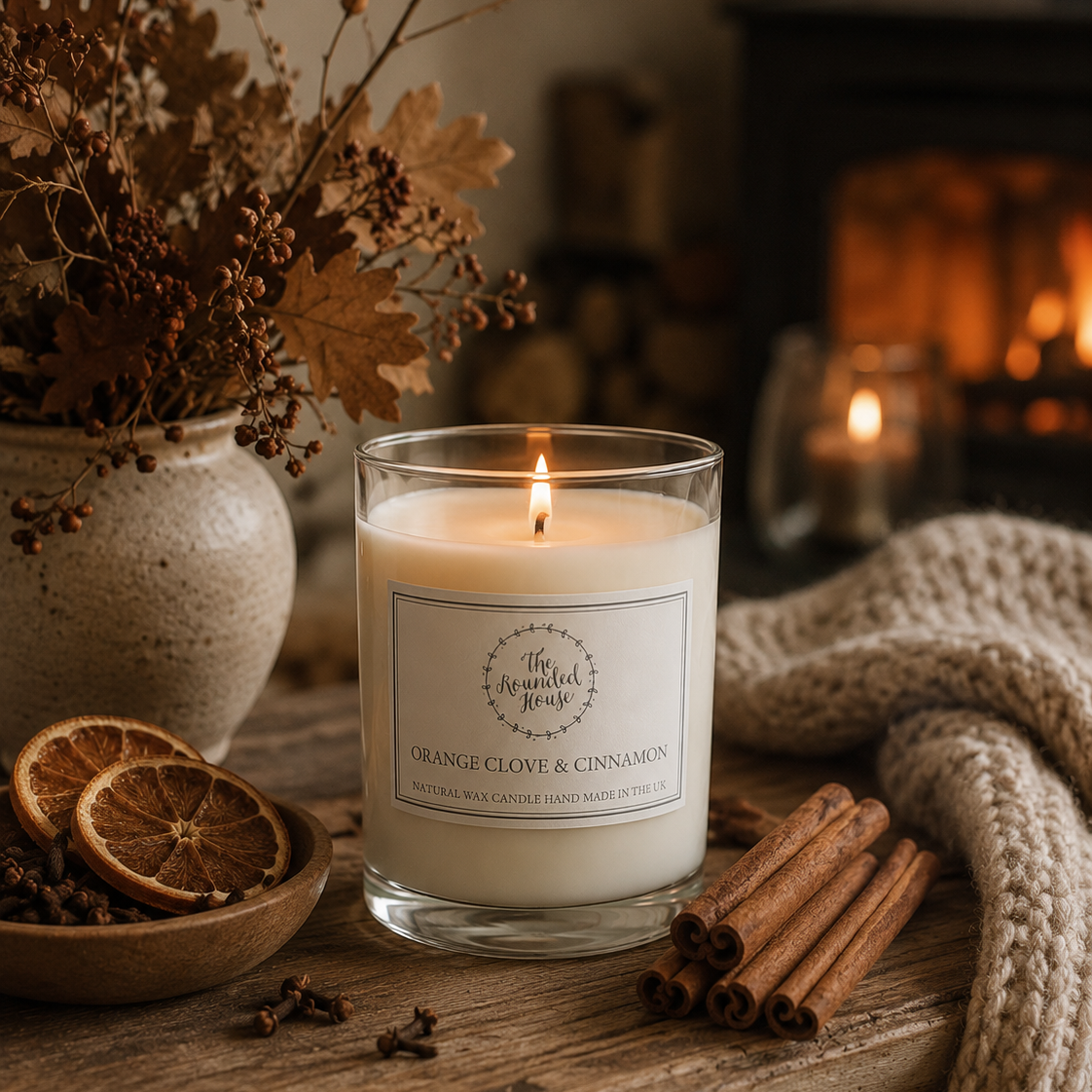 The Rounded House Candle - Orange, Clove and Cinnamon