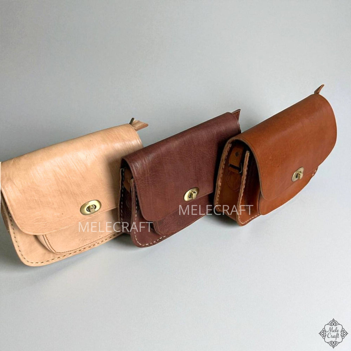 Leather Cross Body Bag – Crossbody Purse for Women: Dark Brown