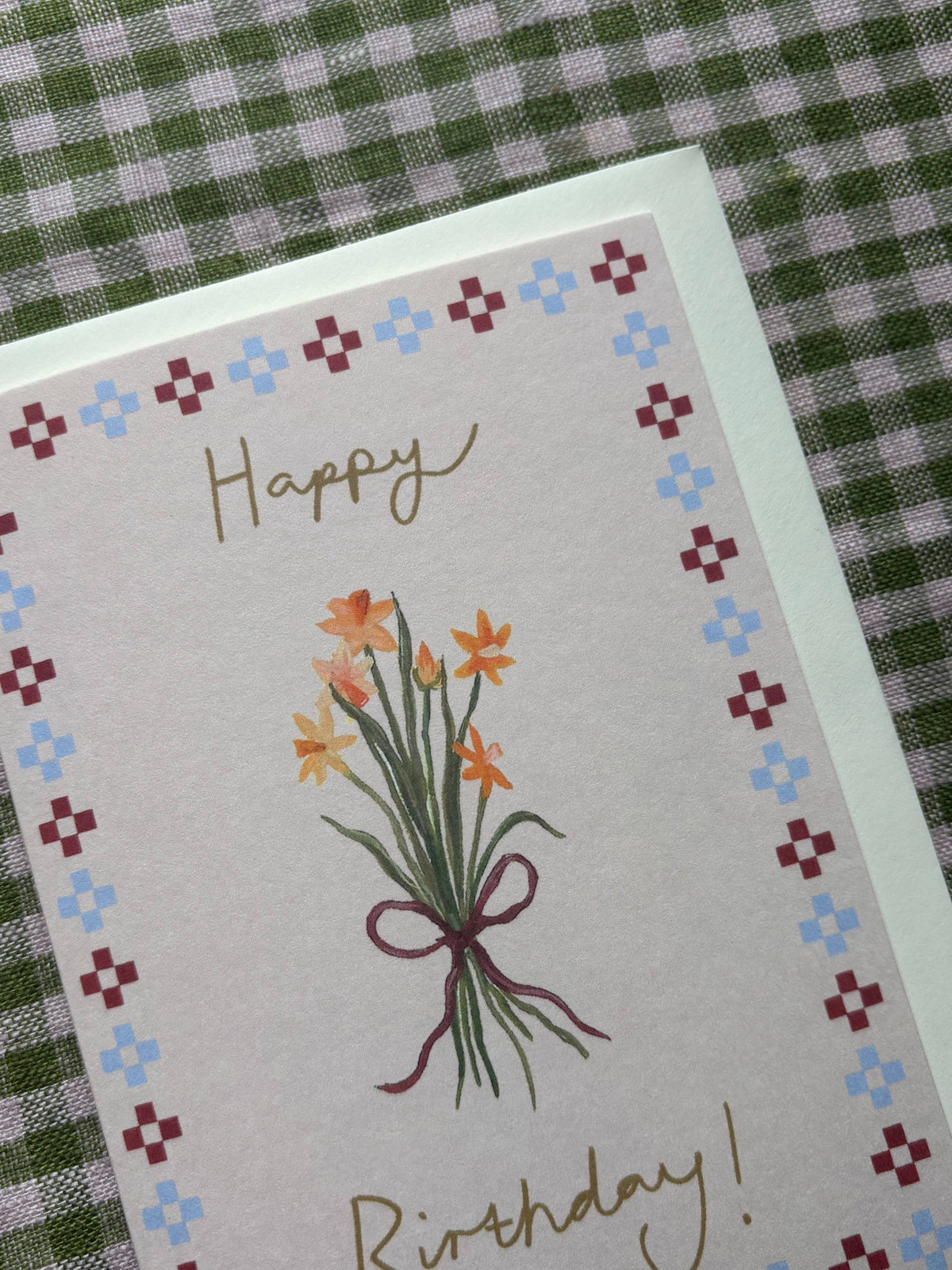 Folk Birthday Wishes card