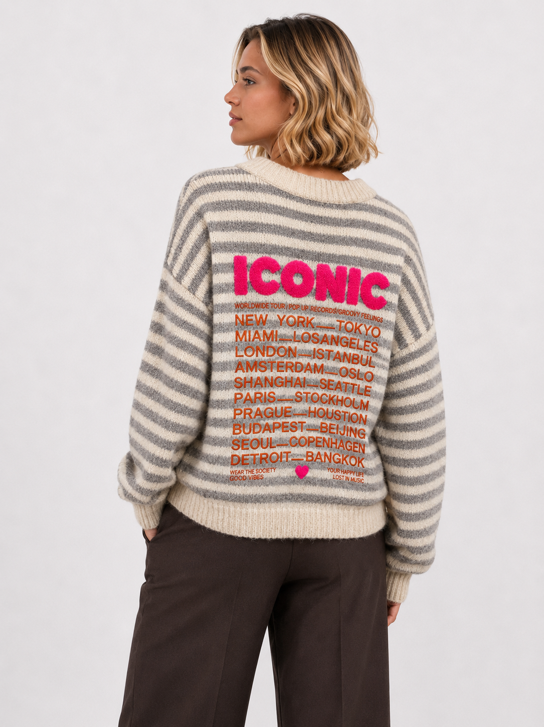 ICONIC jumper - Grey Stripe / One Size