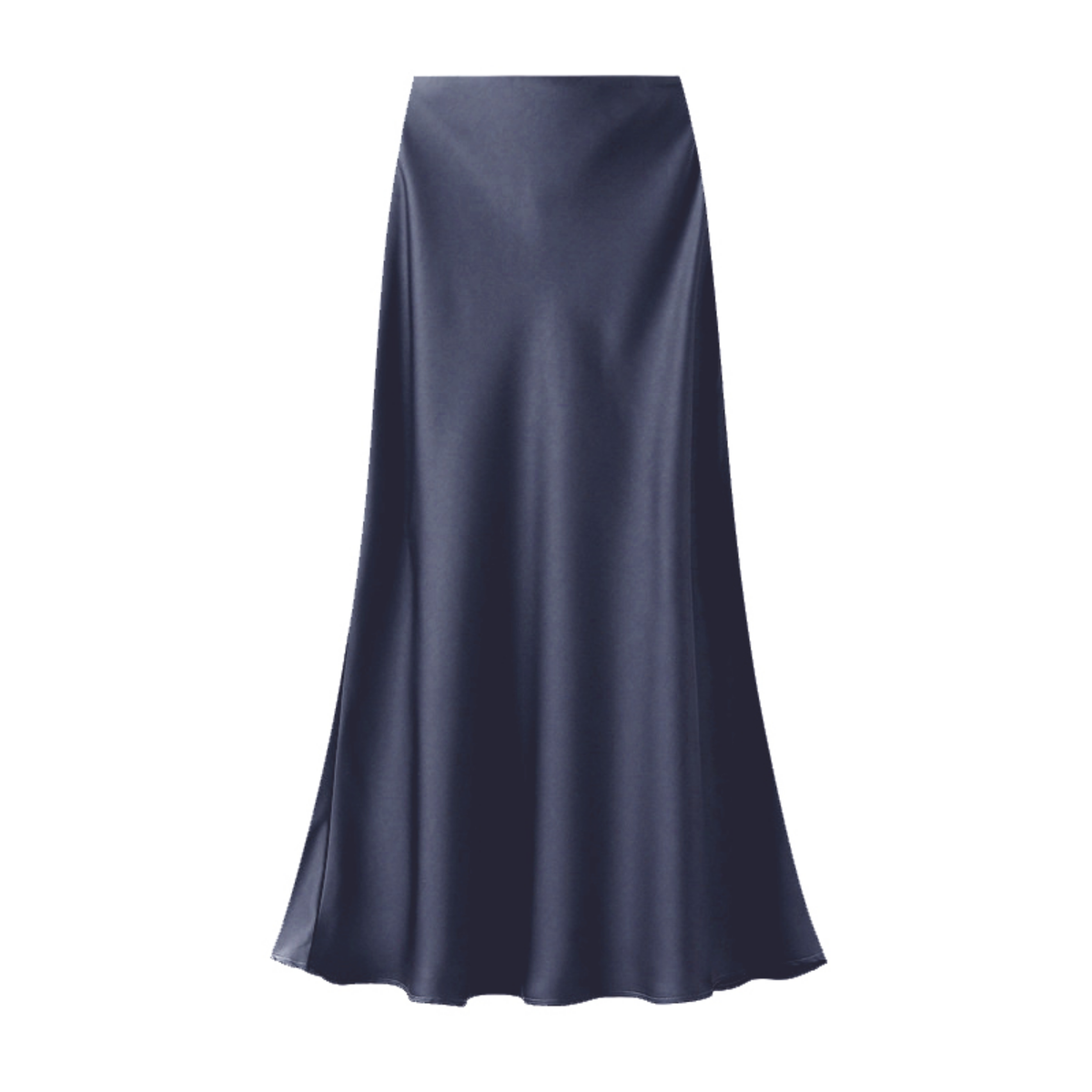 Satin Slip Skirt in Navy: S