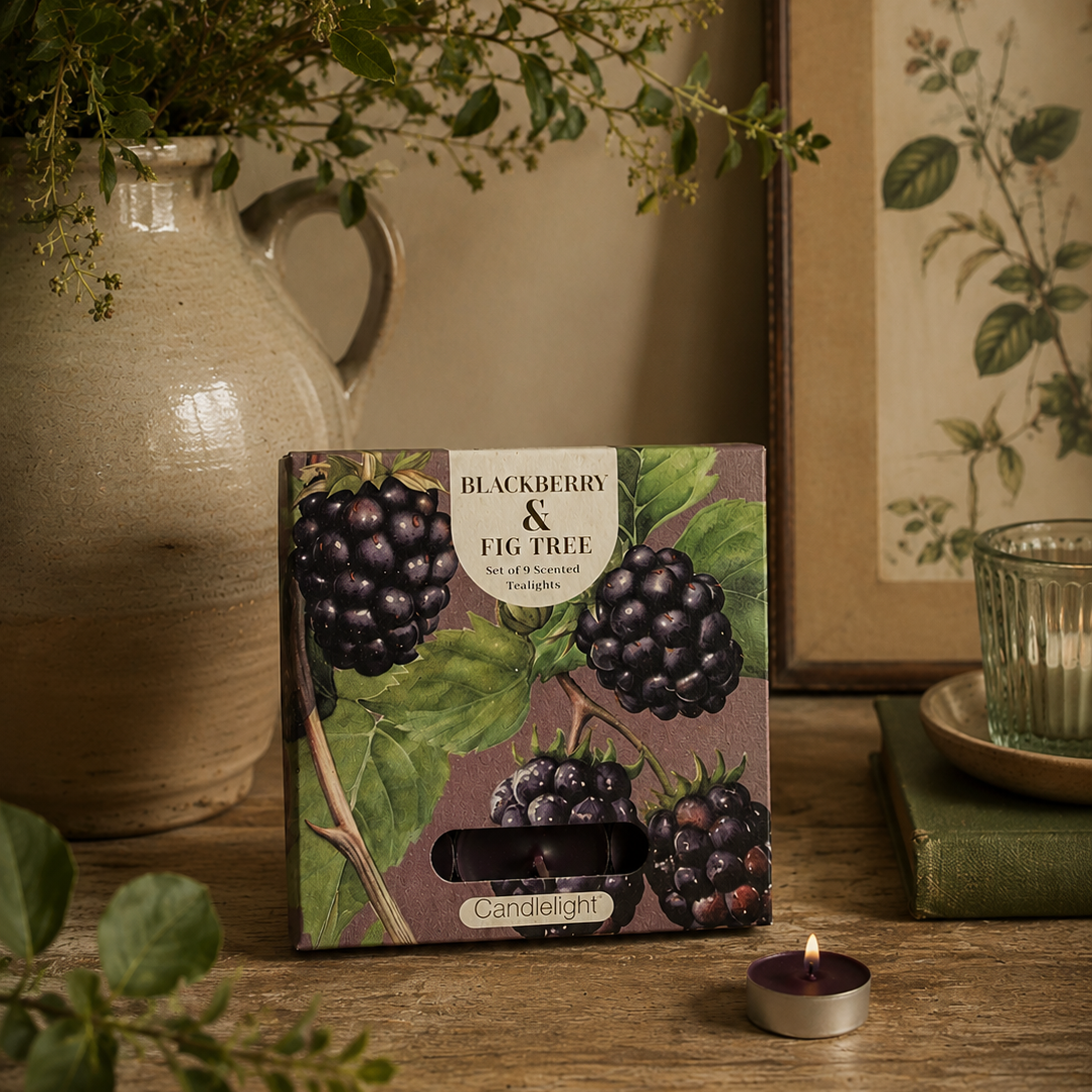 Set of 9 Tealights  -  Blackberry & Fig Tree