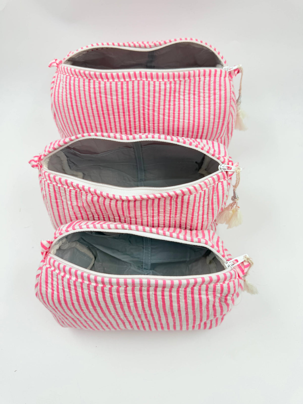 100% Cotton Quilted Washbag - 3 sizes available