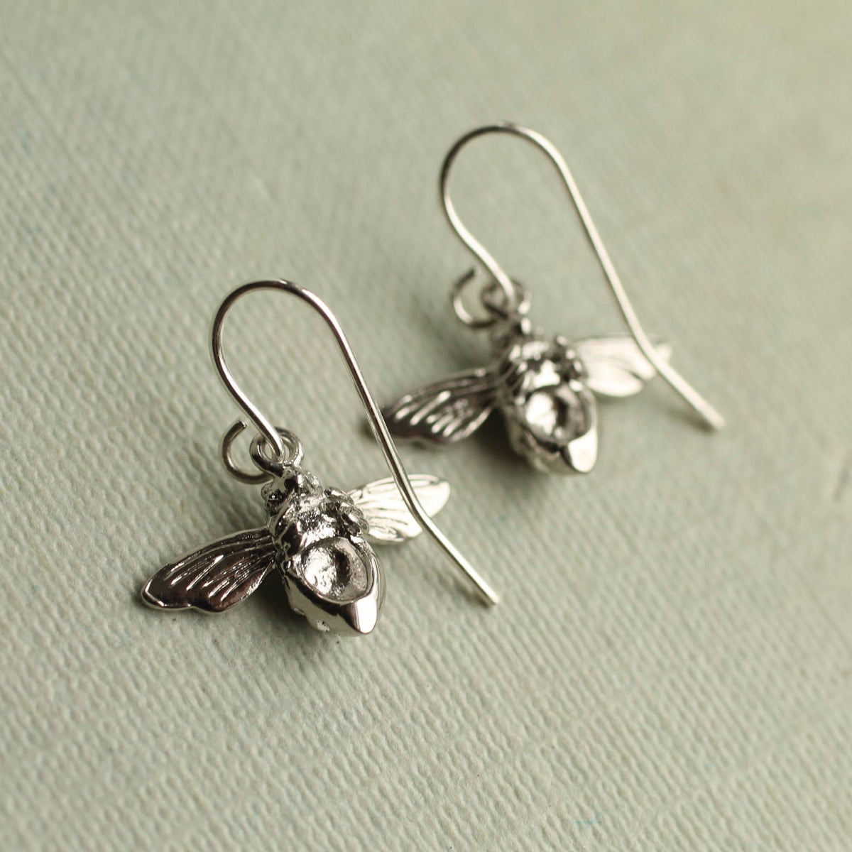 Silver Bee Earrings