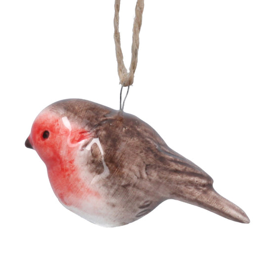 Ceramic Painted Robin Decoration