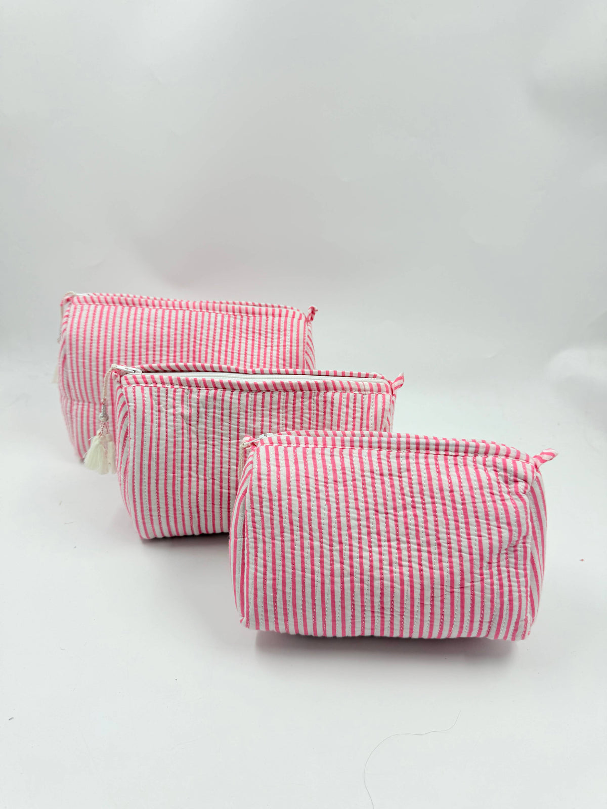 100% Cotton Quilted Washbag - 3 sizes available