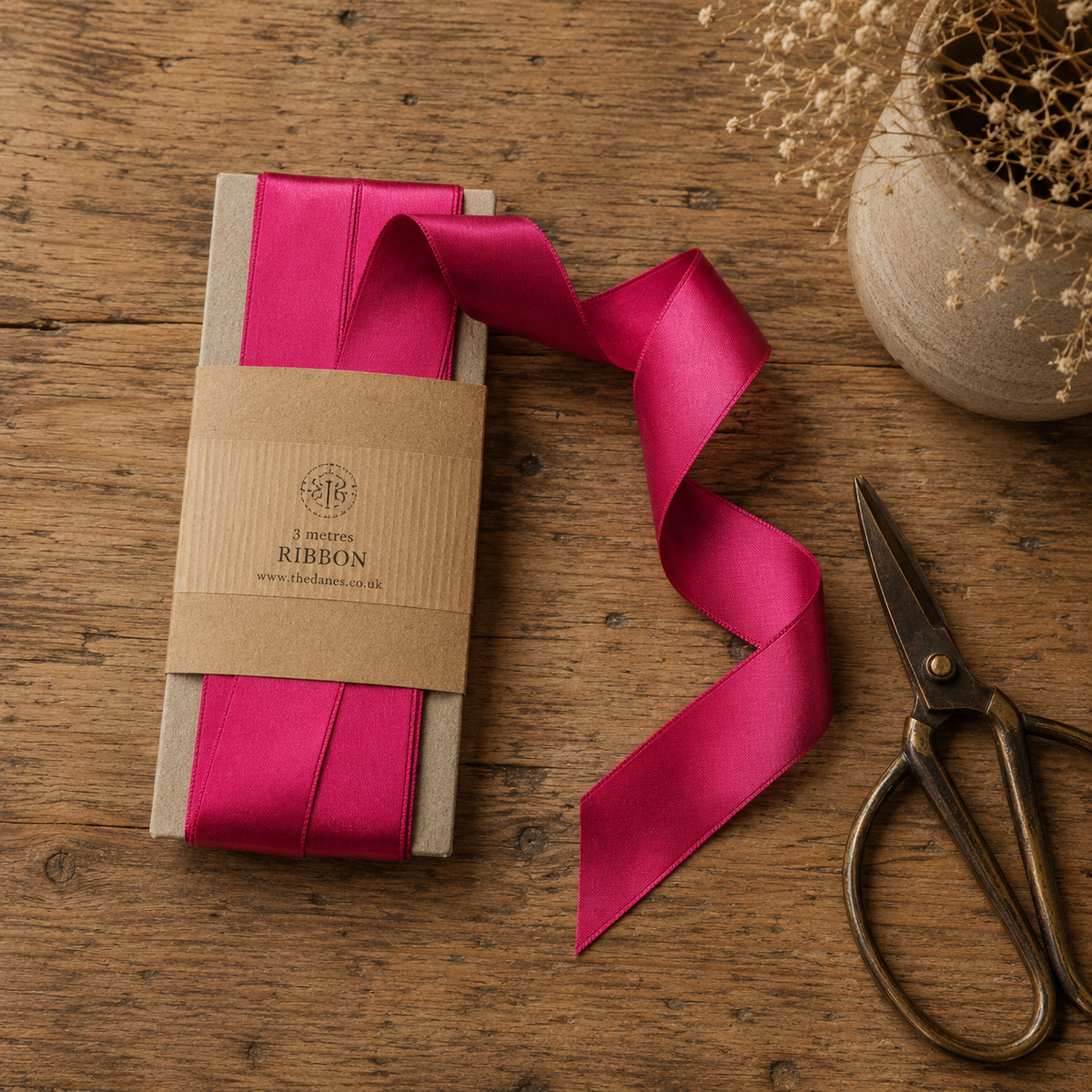 Cerise Luxury Double Faced Satin Ribbon