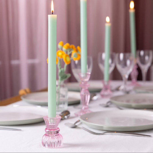 Sage Green Straight Dinner Candle