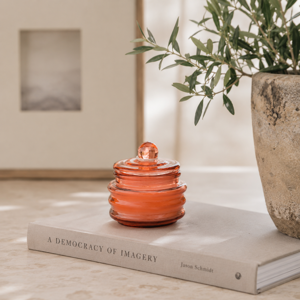 Glass Candle in Amber - Pomelo Rose